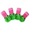 4 Pcs Cats Dogs Knitted Socks Cute Pink Green Frog Foot Covers Scratch Dirt Resistant Paw Protect Puppy Teddy Corgi Pet Shoes