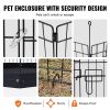 Dog Playpen 4 Panels Foldable Metal Dog Exercise Pen with Bottom Pad Cover