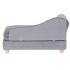 VEVOR Pet Sofa, Dog Couch for Medium-Sized Dogs and Cats, Soft Velvety Dog Sofa Bed, 81 lbs Loading Cat Sofa, Grey