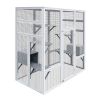 62.6" Outdoor Wooden Cat House Large Catio, Solid Wood Cat Cage Shelter Enclosure Playpen with Anti-UV& Waterproof, 7 Platforms and 2 Resting Boxes