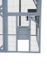 Outdoor Cat House Cat Enclosures 110" Large Kitten Playpen with Platforms,Upgrade Waterproof Cover-grey