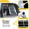 Double Doors Pet Car Transport Cage Aluminium Puppy Travel Crate Box Trapezoidal Kennel Dog Cat Carrier Cage