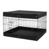 Dog Playpen 4 Panels Foldable Metal Dog Exercise Pen with Bottom Pad Cover