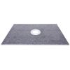 VEVOR Shower Curb Kit, 48"x72" Watertight Shower Curb Overlay with 4" ABS Central Bonding Flange, 4" Stainless Steel Grate