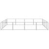 Dog Kennel Silver 172.2 ft¬≤ Steel