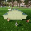 Wooden Chicken Coop Outdoor Hen House Poultry Cage with 2 Sides Large Nesting Boxes,2 Free-range Doors