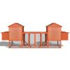 Outdoor Wooden Chicken Coop, 124" Large Hen Cage Rabbit House, Bunny Hutch with Ventilation Door