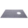 VEVOR Shower Curb Kit, 38"x60" Watertight Shower Curb Overlay with 4" ABS Offset Bonding Flange, 4" Stainless Steel Grate