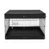 Dog Playpen 4 Panels Foldable Metal Dog Exercise Pen with Bottom Pad Cover