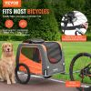 VEVOR Dog Bike Trailer, Supports up to 66 lbs, Pet Cart Bicycle Carrier, Easy Folding Frame with Quick Release Wheels, Universal Bicycle Coupler