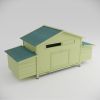 Wooden Chicken Coop Outdoor Hen House Poultry Cage with 2 Sides Large Nesting Boxes,2 Free-range Doors