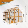 Wooden Chicken Coop 111''√ó74''√ó72'' Large Kitten Playpen, Chicken Run with Waterproof Cover and Two Small Doors