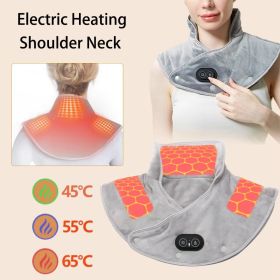 Electric Heating Shoulder Neck Pad Soft Comfortable Thermal Compress Cervical Shawl USB Heated Back Warm Wrap Tool Relief (Type: Heating Mode)