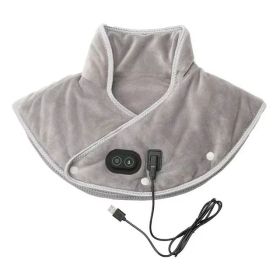 Electric Heating Shoulder Neck Pad Soft Comfortable Thermal Compress Cervical Shawl USB Heated Back Warm Wrap Tool Relief (Type: Heating and massage)