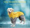 A Raincoat for all small and large dogs; Pet raincoat Medium large dog Golden hair Samo Alaska waterproof four foot raincoat Dog hooded raincoat