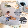 Washable Fluffy Human Dog Bed with Soft Blanket and Plump Pillow