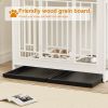 43.3 inch Dog Crate Furniture for Large Dogs,Wooden Dog Crate with Divider,Double Door Dog Kennel with Three Drawers Storages