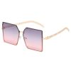 Big frame sunglasses personality chain mirror legs fashion street photography show sun shading sunglasses women