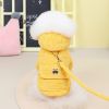 Dog warm clothing; Autumn and winter clothes New cotton padded clothes Teddy pet clothes Winter plush corduroy pull loop two leg cotton padded clothes