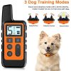 Dog Training Collar; Waterproof Shock Collars for Dog with Remote Range 1640 ft; 3 Training Modes; Beep; Vibration and Shock; Rechargeable Electric Do