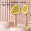 OneKey Pet Hair Remover Comb Pet Comb Grooming Brush Pet Hair Cleaner Brush Cat Shedding Brush Self Cleaning Slicker For Long & Short Hair Cats And Do